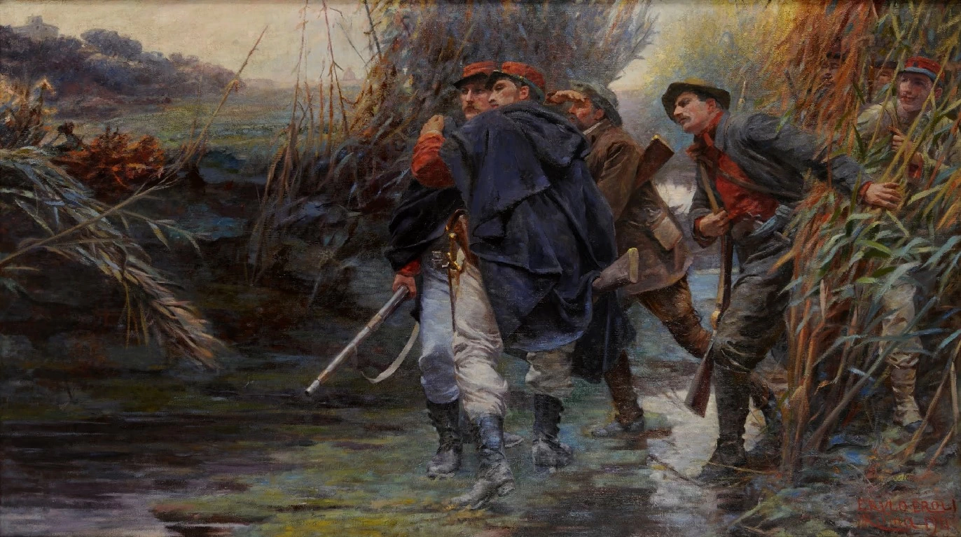 I fratelli Cairoli lungo il Tevere verso Villa Glori - Museo Nazionale del Risogimento Italiano, Torino